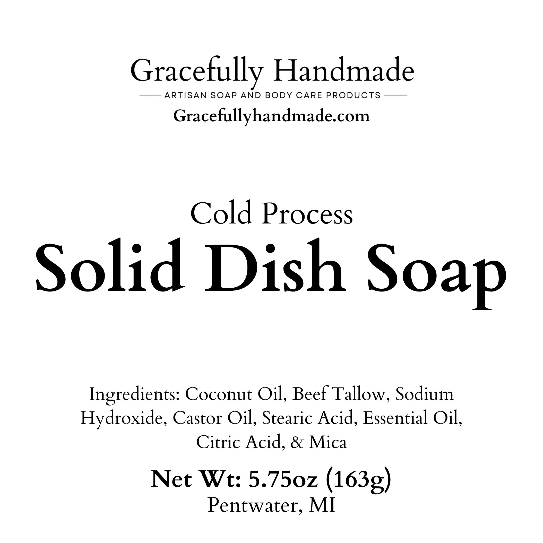 5.75oz Solid Dish Soap Refill