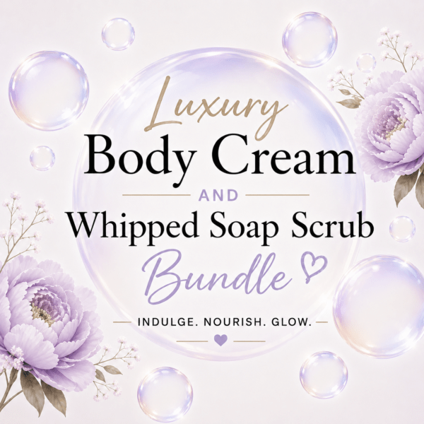 Body Cream and Whipped Soap Scrub Bundle